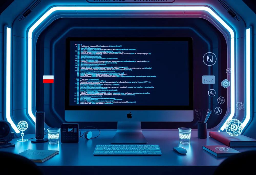 futuristic workspace